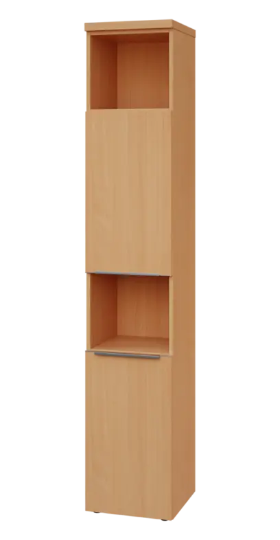 SIN 6 - 42DN2 kancelářská skříň, 2-dveřová/nika, levá, 2170x400x400, buk royal